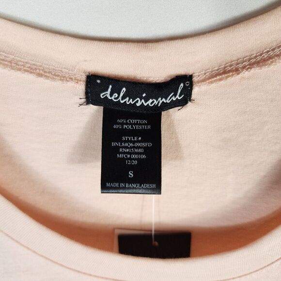 Delusional Pink Casual Short Sleeve Women's Top size Small - Picture 8 of 8